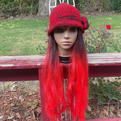 Red fedora with extensions - image1